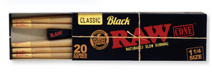 RAW Black 1 1/4 Cone 20ct