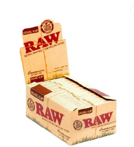 RAW Organic Hemp Connoisseur 1 1/4 + Tips Paper 24ct