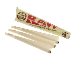 RAW Organic Hemp King Size Cone 3ct