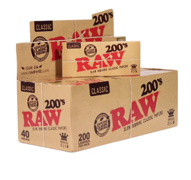 RAW Classic 200'S King Size Paper 40ct