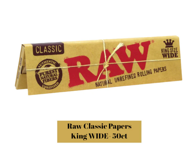RAW Classic King Size Wide Paper 50ct