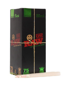 RAW Black Organic King Size Cone 75ct