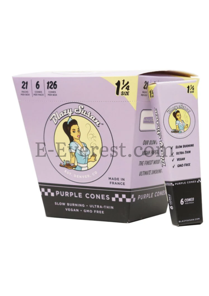 Blazy Susan Purple 1 1/4 Cone 6ct