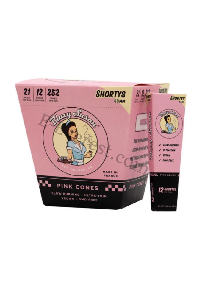 Blazy Susan Pink Shortys 53mm Cone 12ct