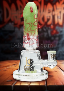 Lookah Bong 9" Showerhead Perc Penis Glass Water Pipe