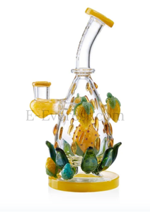 9" Lookah Yellow Strawberry Water Pipe (WPC418-YL)