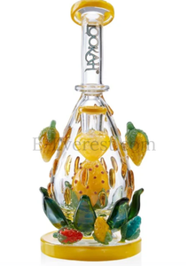 9" Lookah Yellow Strawberry Water Pipe (WPC418-YL)