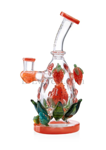 9" Lookah Orange Strawberry Water Pipe (WPC419-OR)