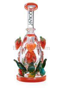 9" Lookah Orange Strawberry Water Pipe (WPC419-OR)