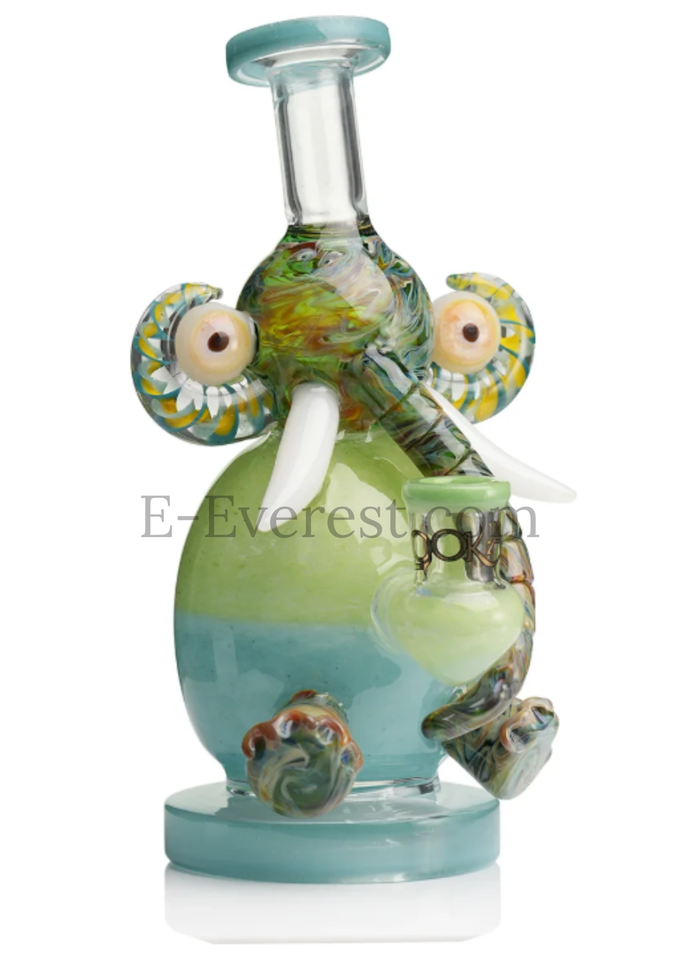 LOOKAH 9" Mini Multicolored Elephant Dab Rig