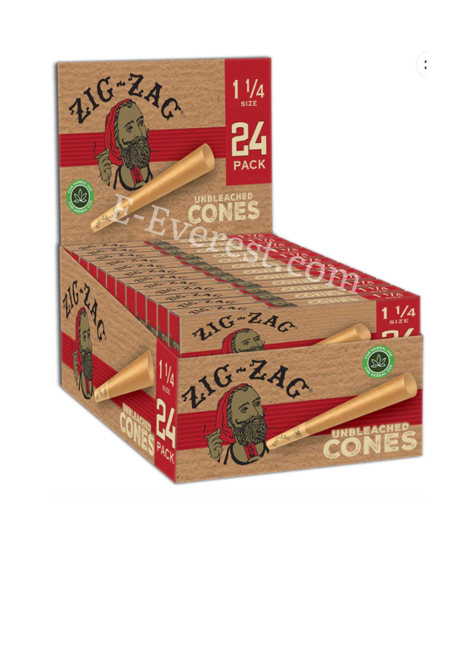 Zig-Zag Unbleached 1 1/4 Cones 24ct