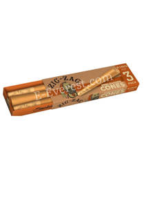 Zig-Zag Unbleached King Size Cones 3ct