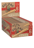 Zig-Zag Unbleached 1 1/4 Cones 6ct