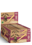 Zig-Zag 70mm Mini Unbleached Cones 8ct