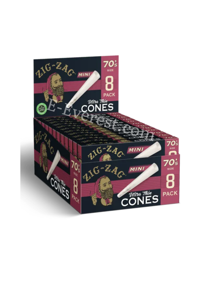 Zig-Zag 70mm Mini Ultra Thin Cones 8ct