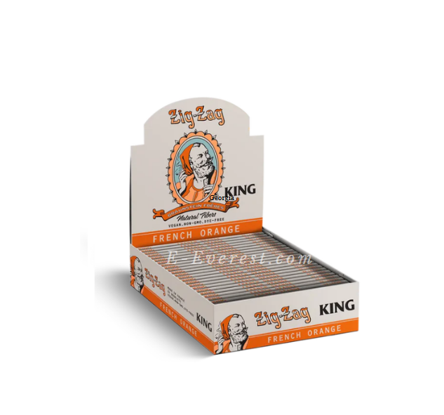 Zig-Zag Vintage French Orange King Paper 24ct