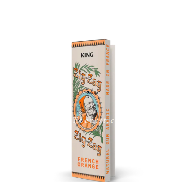 Zig-Zag Vintage French Orange King Paper 24ct