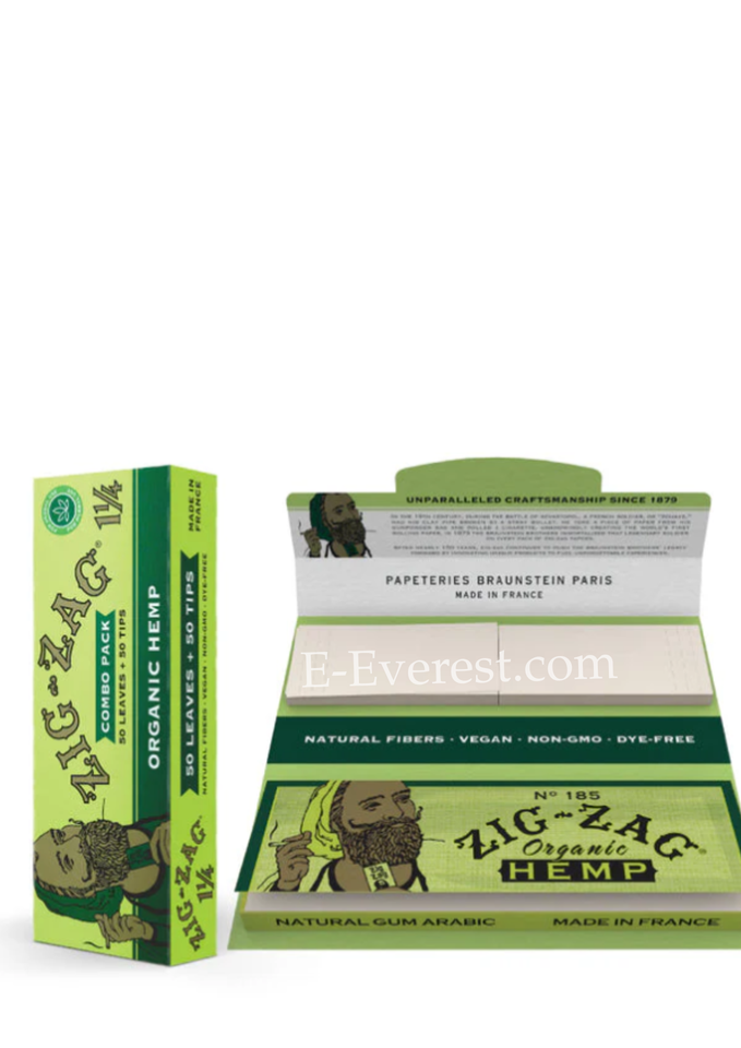 Zig-Zag Organic Hemp Combo Pack 1 1/4 Paper 24ct