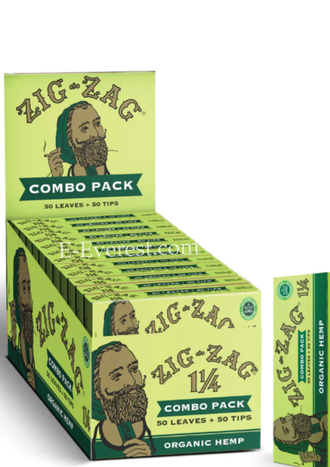Zig-Zag Organic Hemp Combo Pack 1 1/4 Paper 24ct