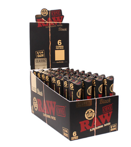 RAW Black 1 1/4 Cone 6ct