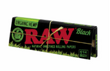 RAW Black Organic Hemp 1 1/4 Paper 24ct