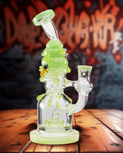 Lookah Bong 9" Bees Showerhead Perc Water Pipe
